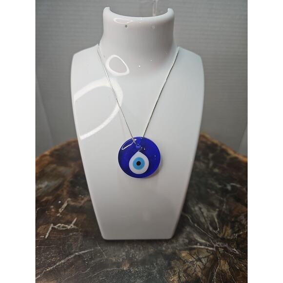 Evil Eye Necklace 925 Silver Chain Protection/Good Luck - Picture 1 of 10